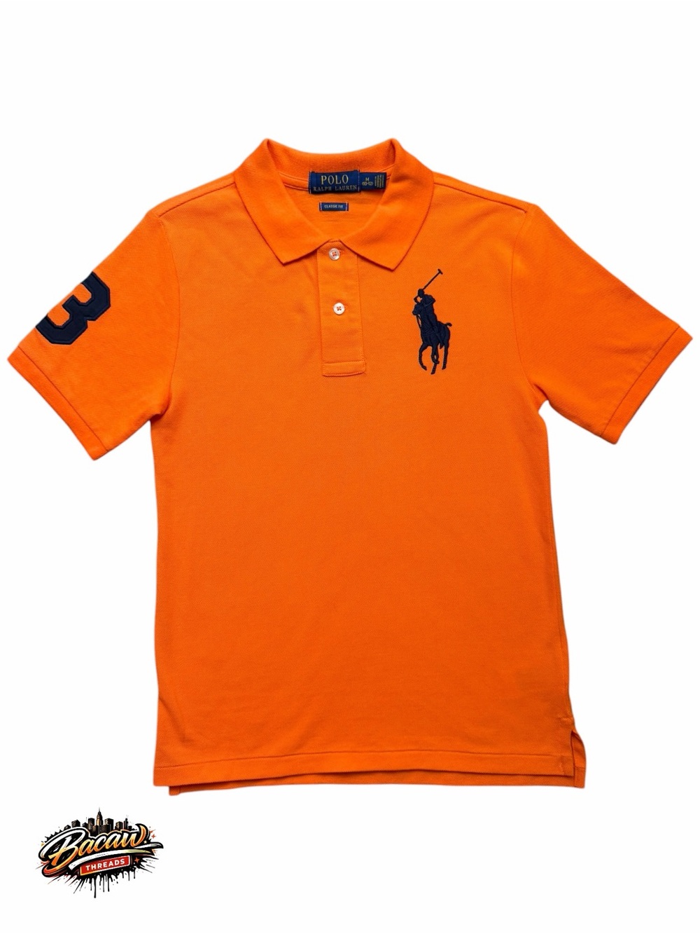 Polo by Ralph Lauren Orange Big Pony #3Short-Sleeve Boy’s Medium Polo